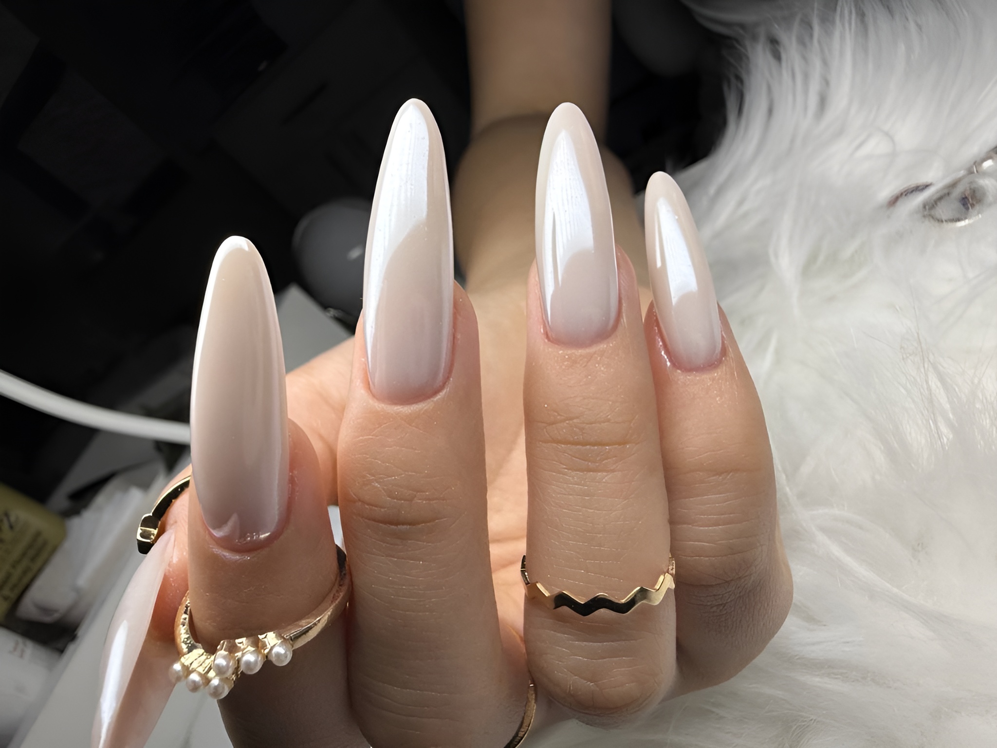 Sculpted Russian gel nail extensions in NYC